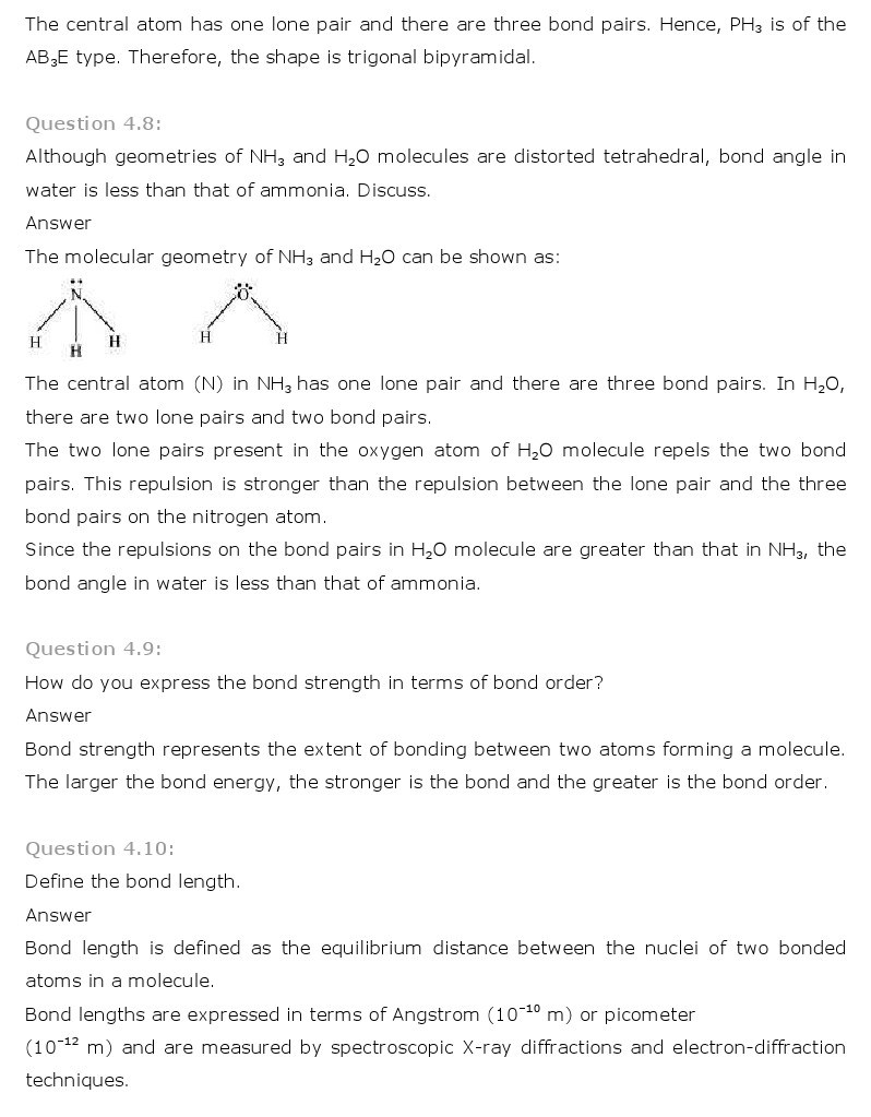 11th, Chemistry, Chemical Bonding & Molecular Structure 6