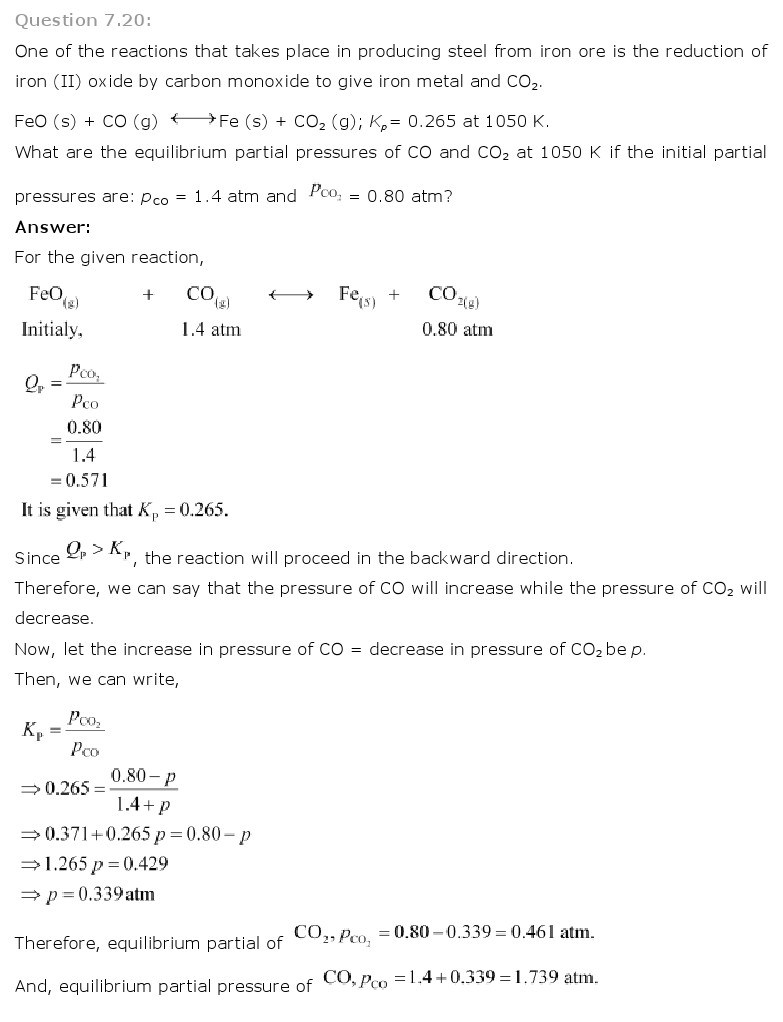 11th, Chemistry, Equilibrium 16