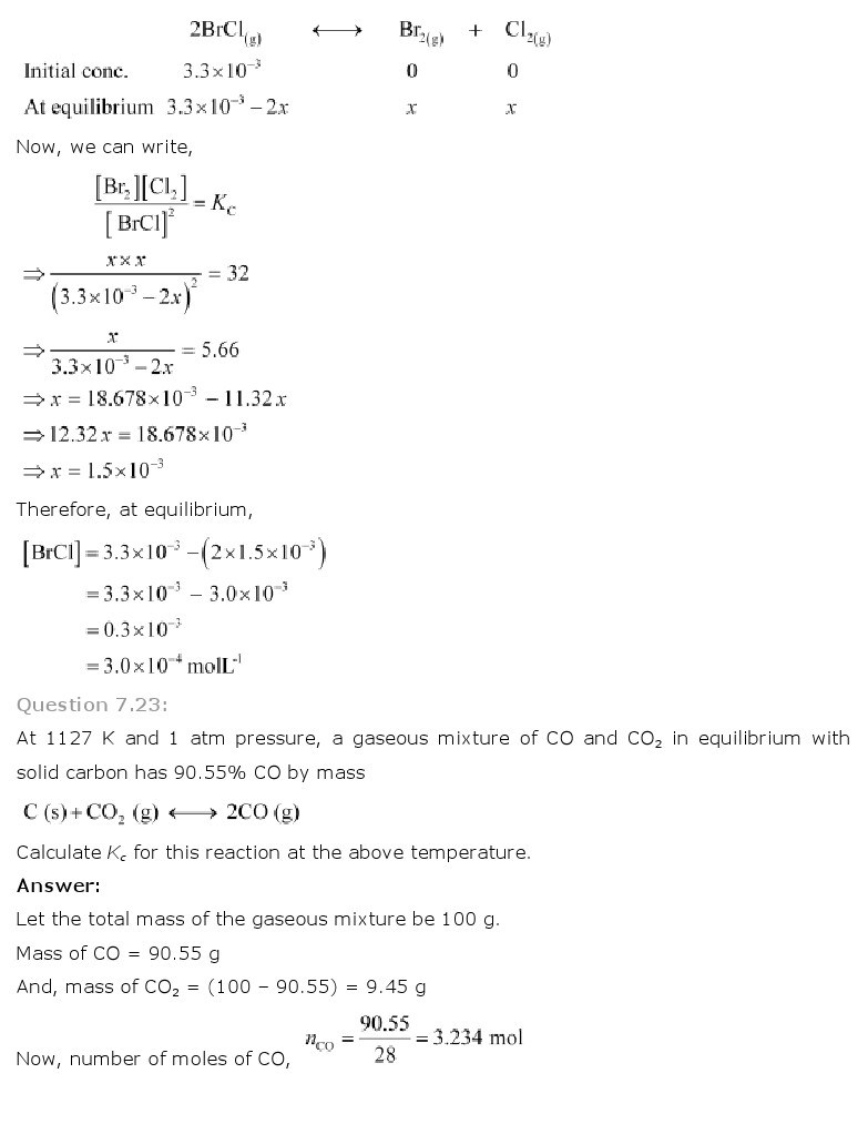 11th, Chemistry, Equilibrium 18