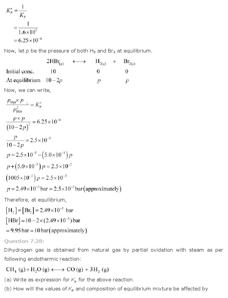 11th, Chemistry, Equilibrium 22