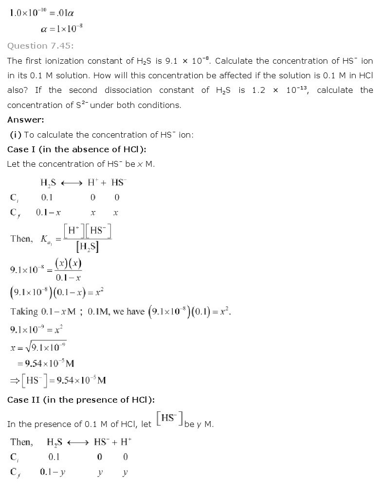 11th, Chemistry, Equilibrium 33