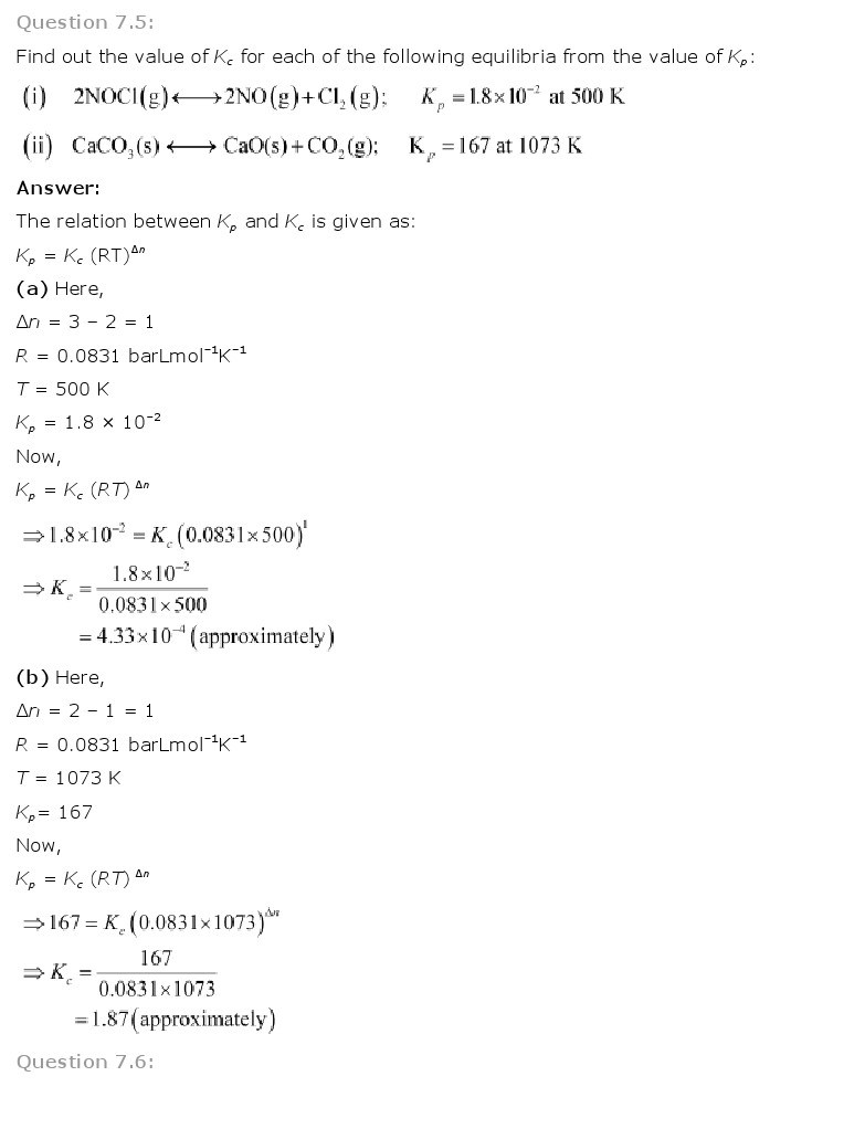 11th, Chemistry, Equilibrium 4