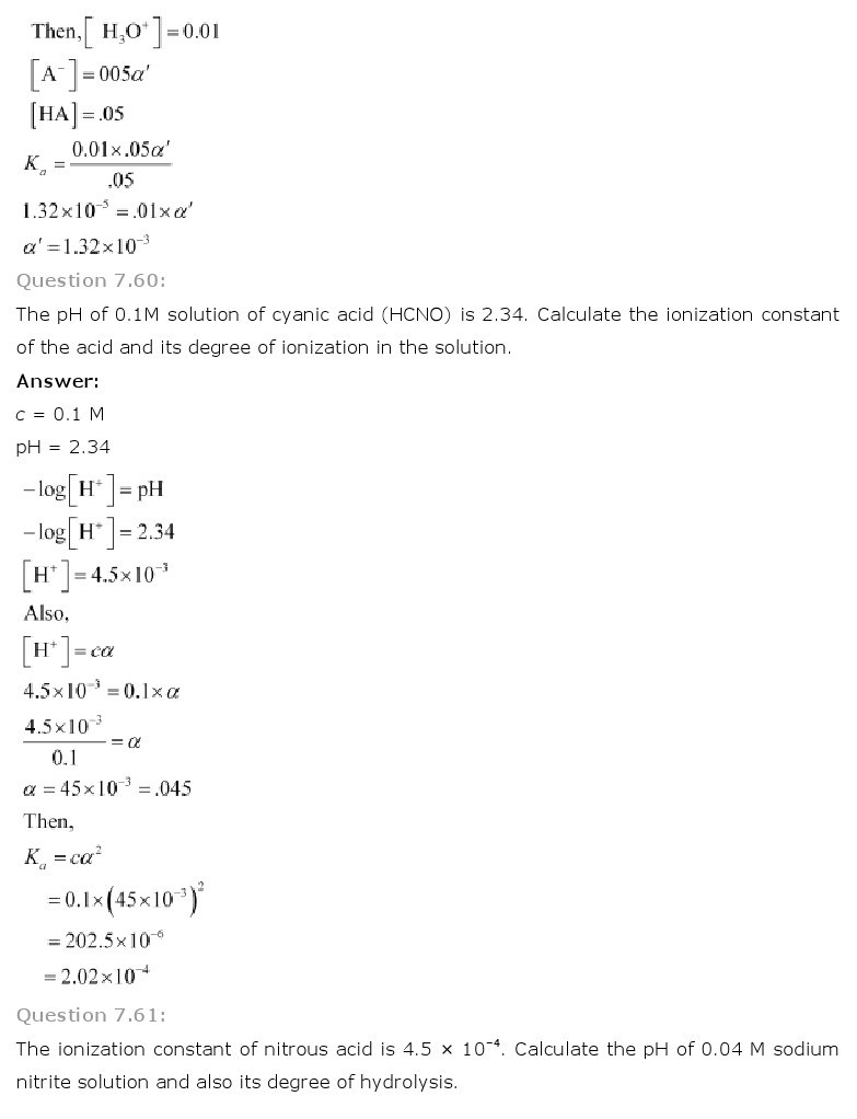 11th, Chemistry, Equilibrium 51