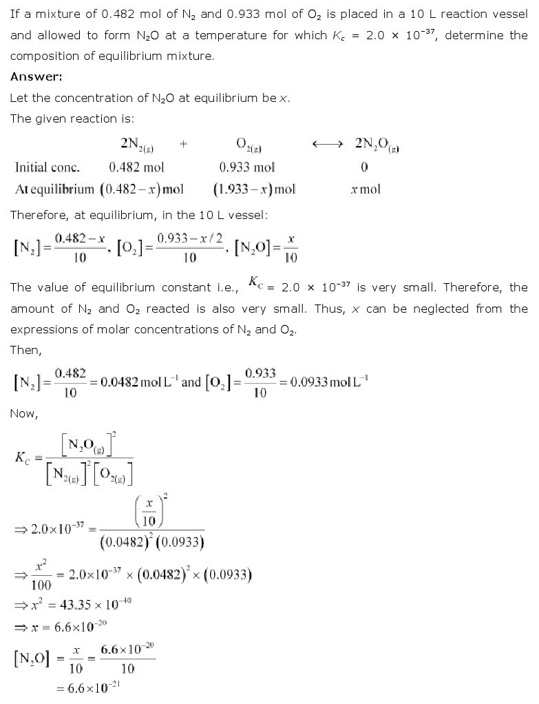 11th, Chemistry, Equilibrium 6