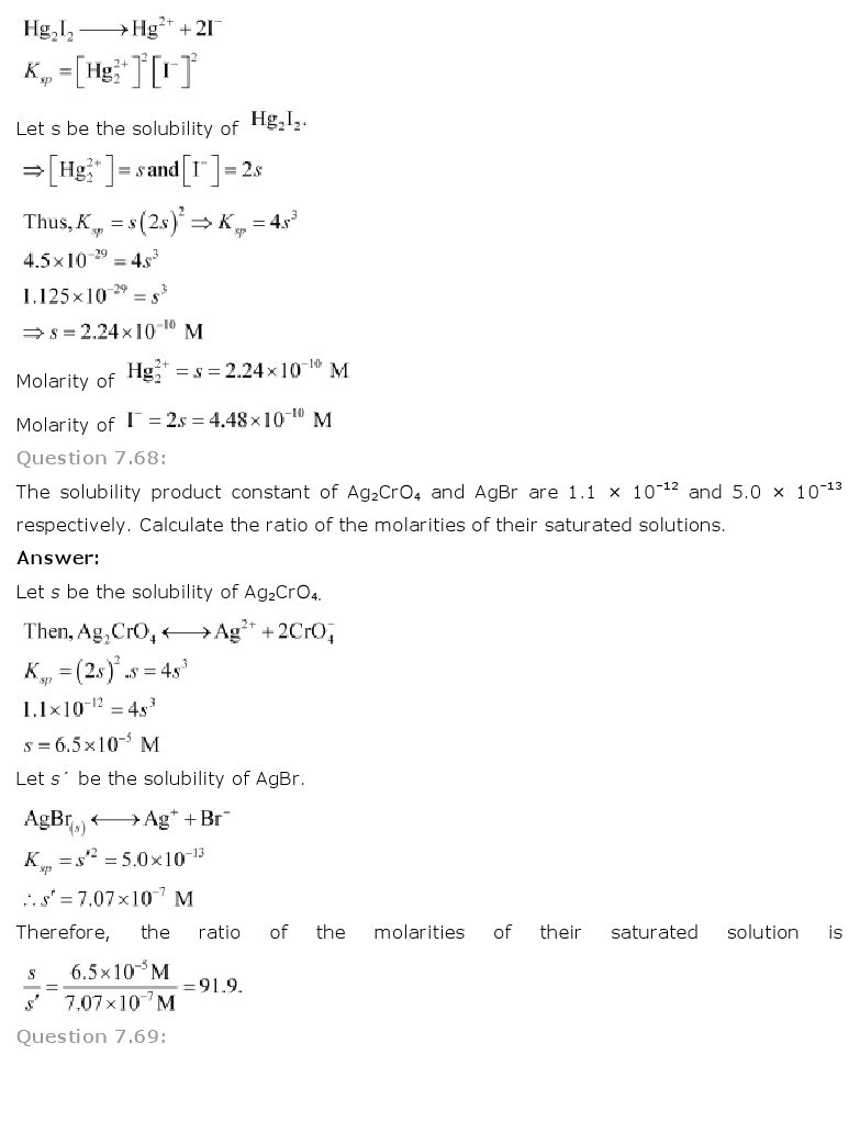 11th, Chemistry, Equilibrium 60