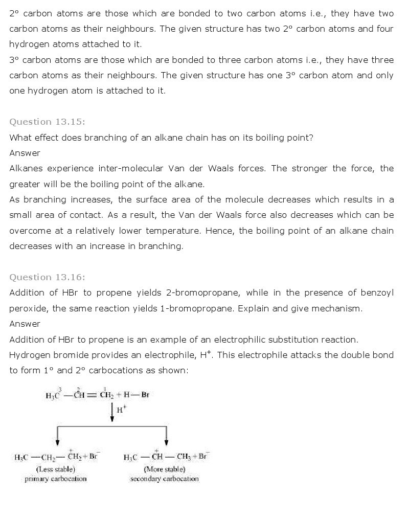 11th, Chemistry, Hydrocarbons 15