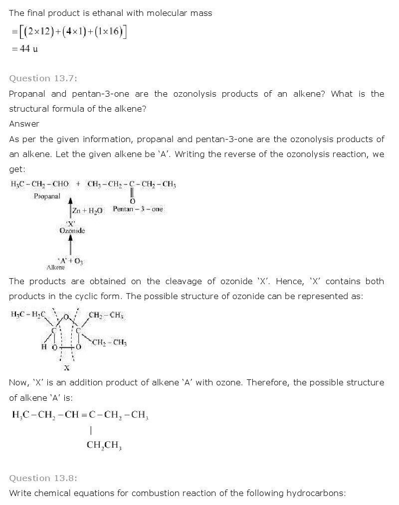 11th, Chemistry, Hydrocarbons 9