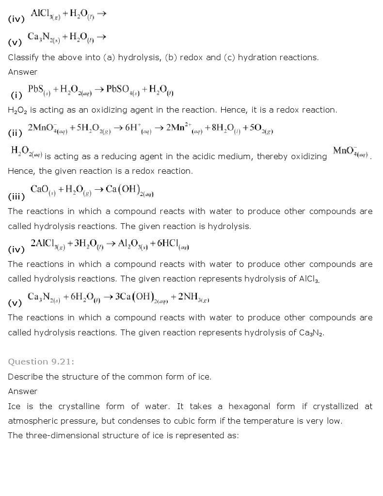 11th, Chemistry, Hydrogen 12