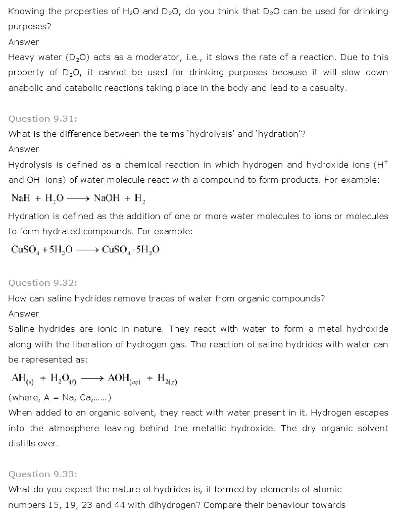 11th, Chemistry, Hydrogen 18