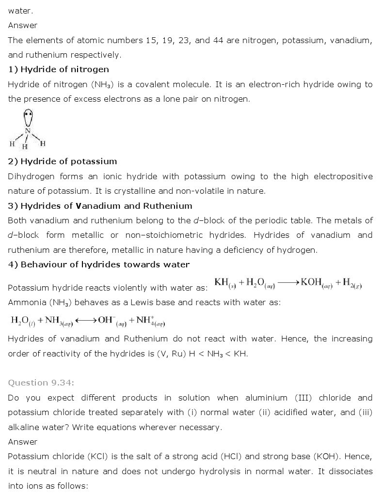 11th, Chemistry, Hydrogen 19