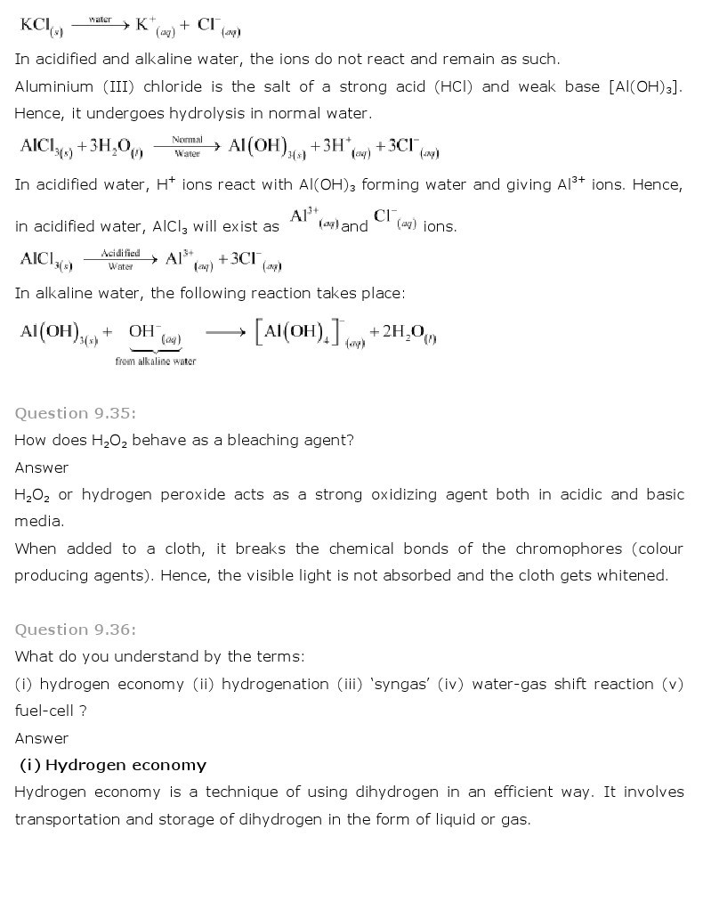 11th, Chemistry, Hydrogen 20