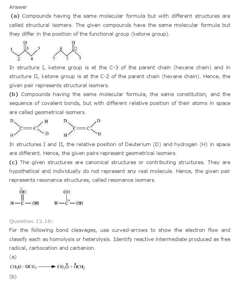 11th, Chemistry, Organic Chemistry 15