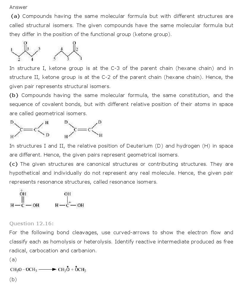 11th, Chemistry, Organic Chemistry 15