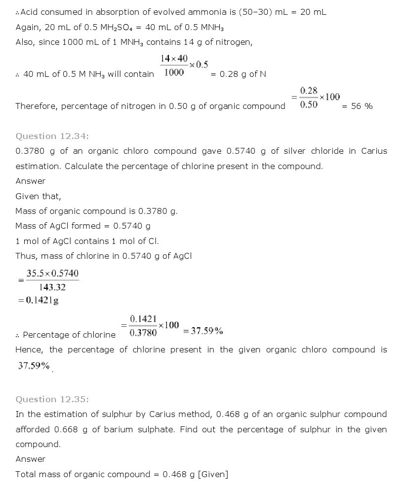 11th, Chemistry, Organic Chemistry 31