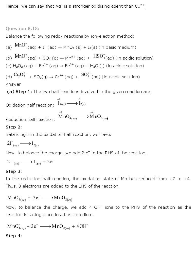 11th, Chemistry, Redox Reactions 18