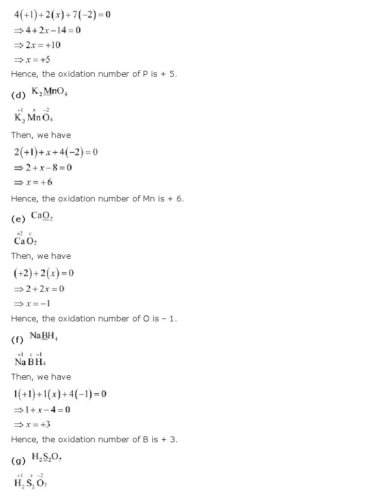 11th, Chemistry, Redox Reactions 2