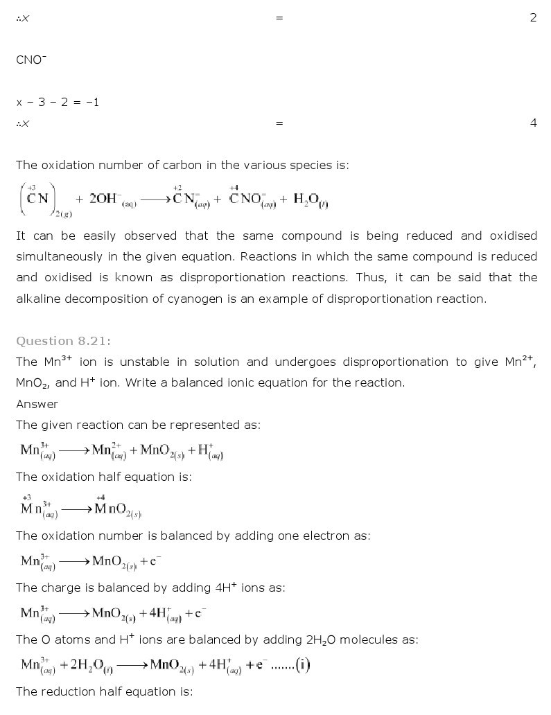 11th, Chemistry, Redox Reactions 25