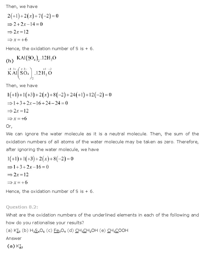 11th, Chemistry, Redox Reactions 3