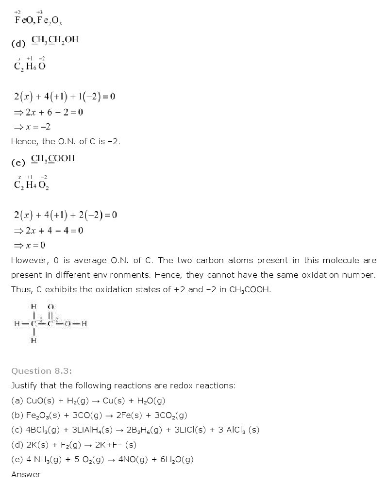 11th, Chemistry, Redox Reactions 5