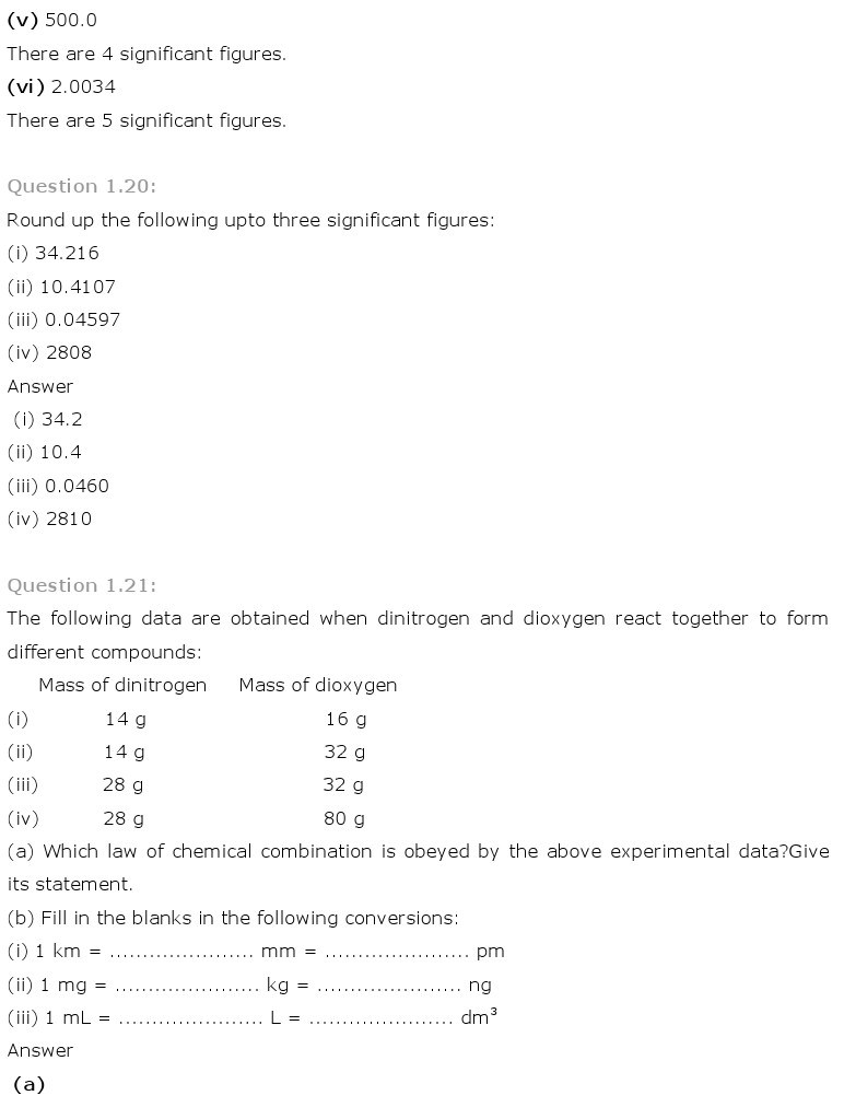 11th, Chemistry, Some Basic Concepts of Chemistry 12