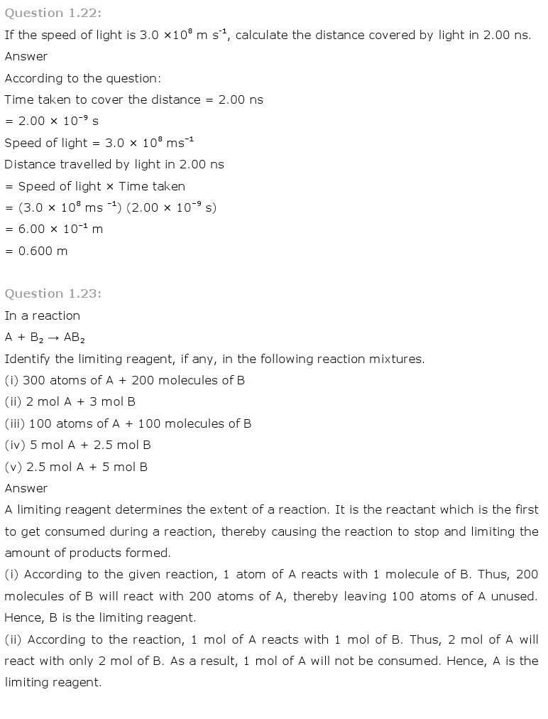 11th, Chemistry, Some Basic Concepts of Chemistry 14