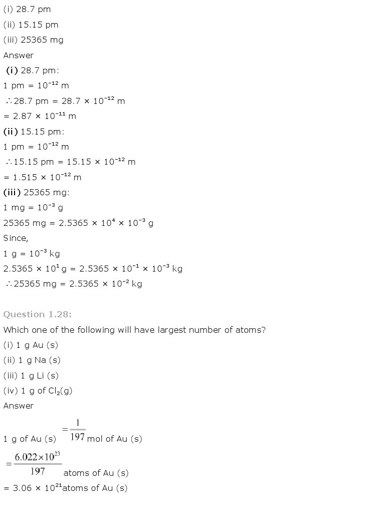 11th, Chemistry, Some Basic Concepts of Chemistry 17