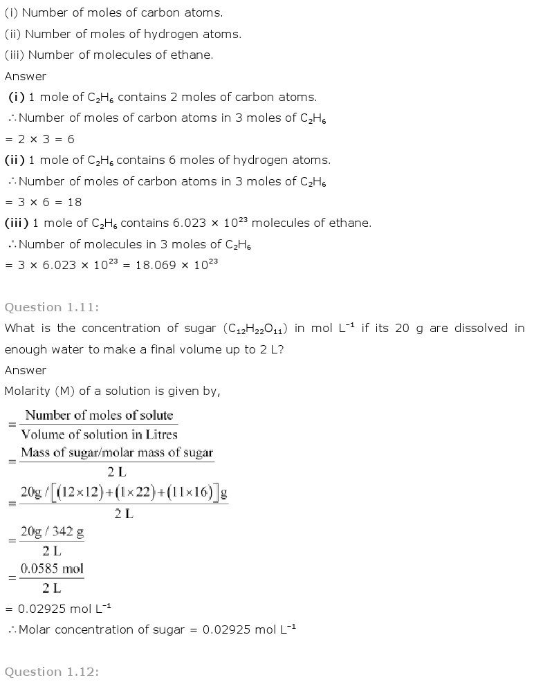 11th, Chemistry, Some Basic Concepts of Chemistry 7