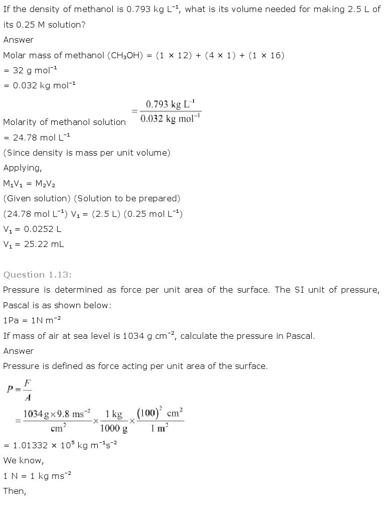 11th, Chemistry, Some Basic Concepts of Chemistry 8