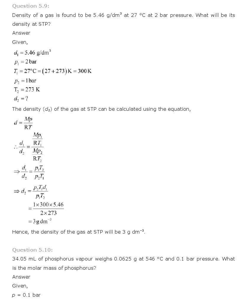 11th, Chemistry, States of Matter 8