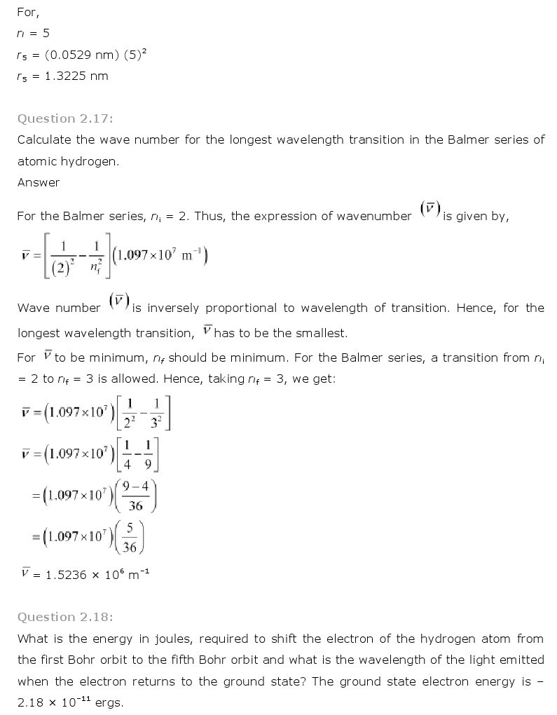 11th, Chemistry, Structure of Atom 13