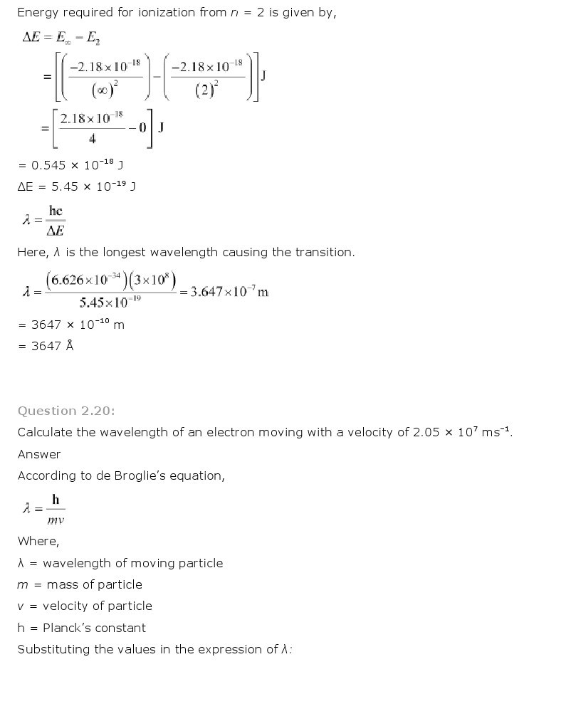 11th, Chemistry, Structure of Atom 15