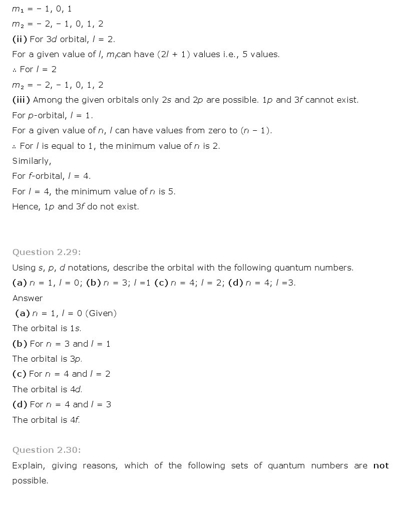 11th, Chemistry, Structure of Atom 21