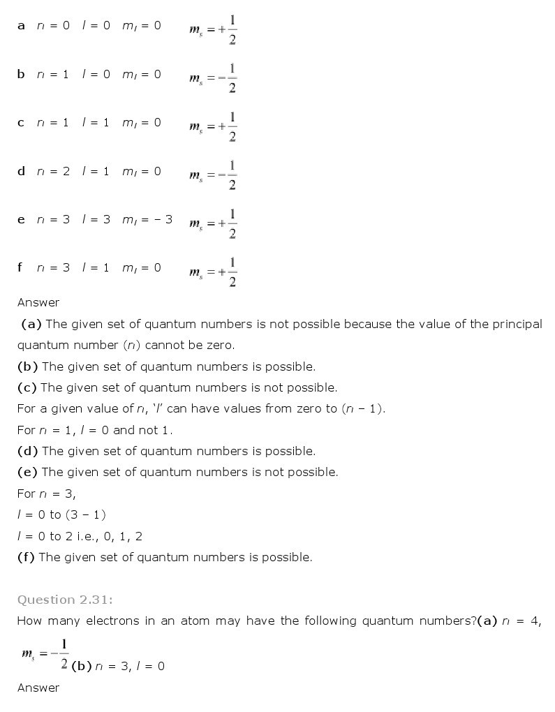 11th, Chemistry, Structure of Atom 22