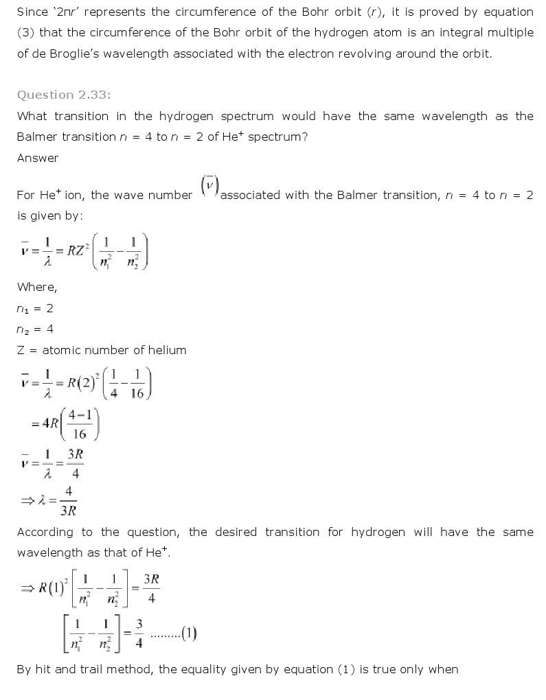 11th, Chemistry, Structure of Atom 24