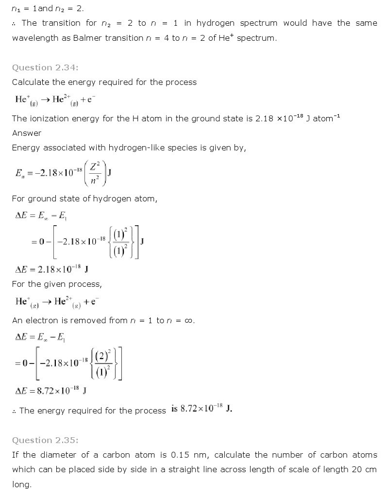 11th, Chemistry, Structure of Atom 25