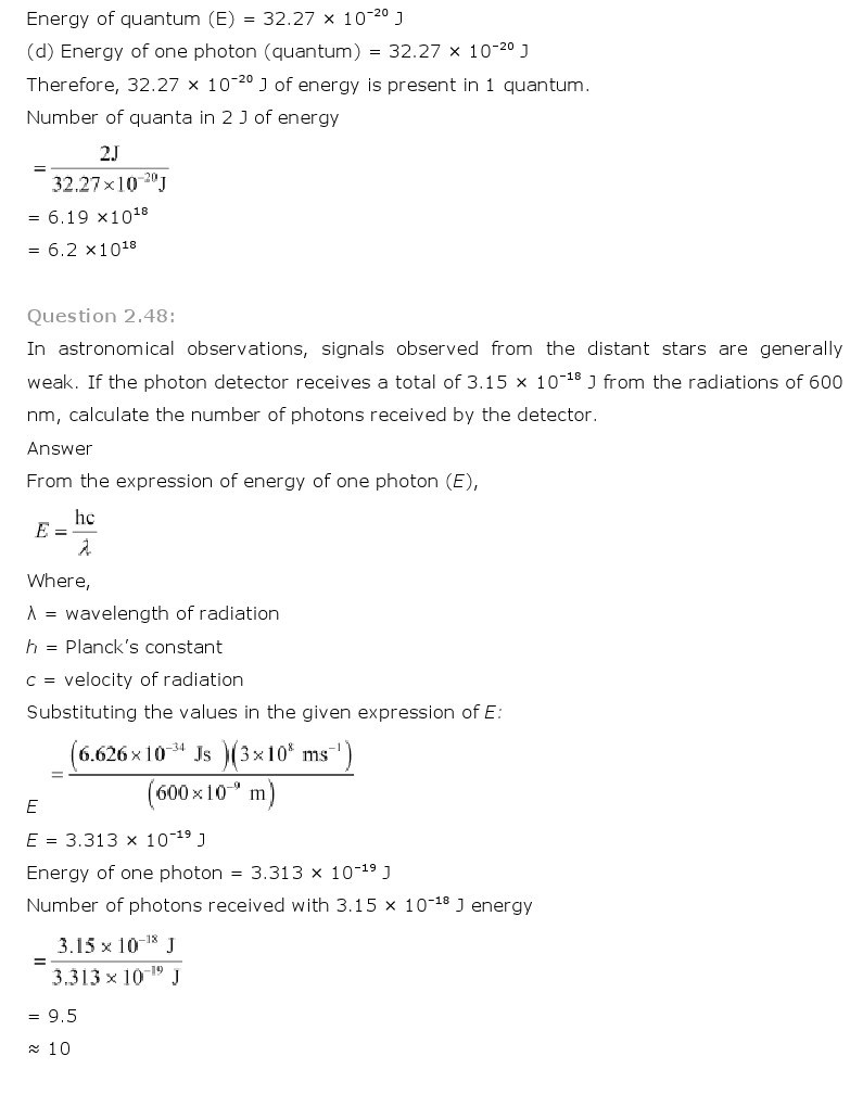 11th, Chemistry, Structure of Atom 33