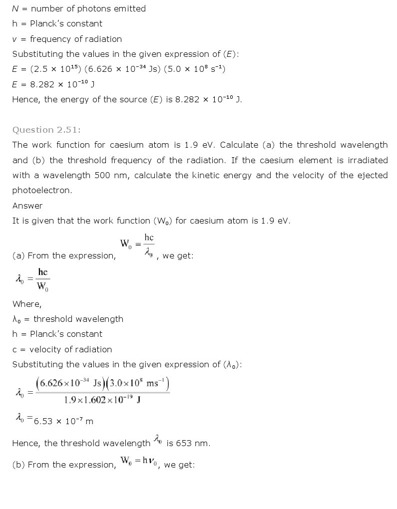 11th, Chemistry, Structure of Atom 35