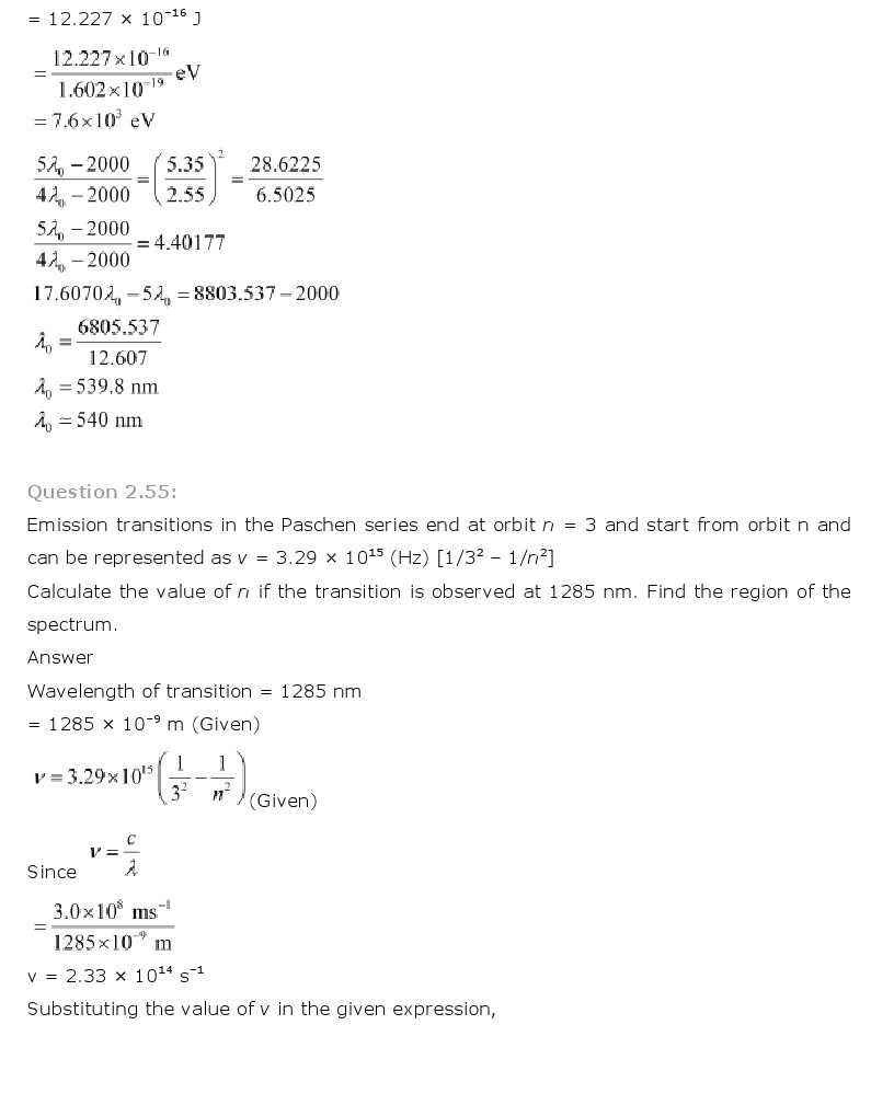 11th, Chemistry, Structure of Atom 41