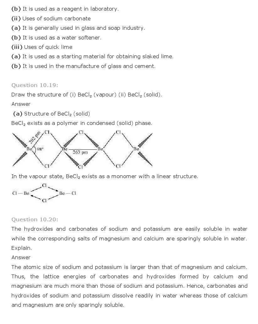 11th, Chemistry, The s- Block Elements 13