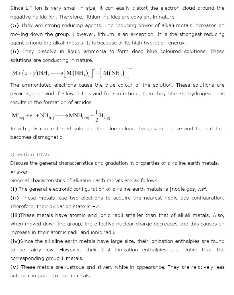 11th, Chemistry, The s- Block Elements 2