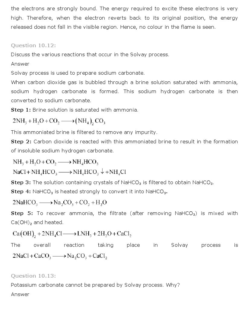 11th, Chemistry, The s- Block Elements 8