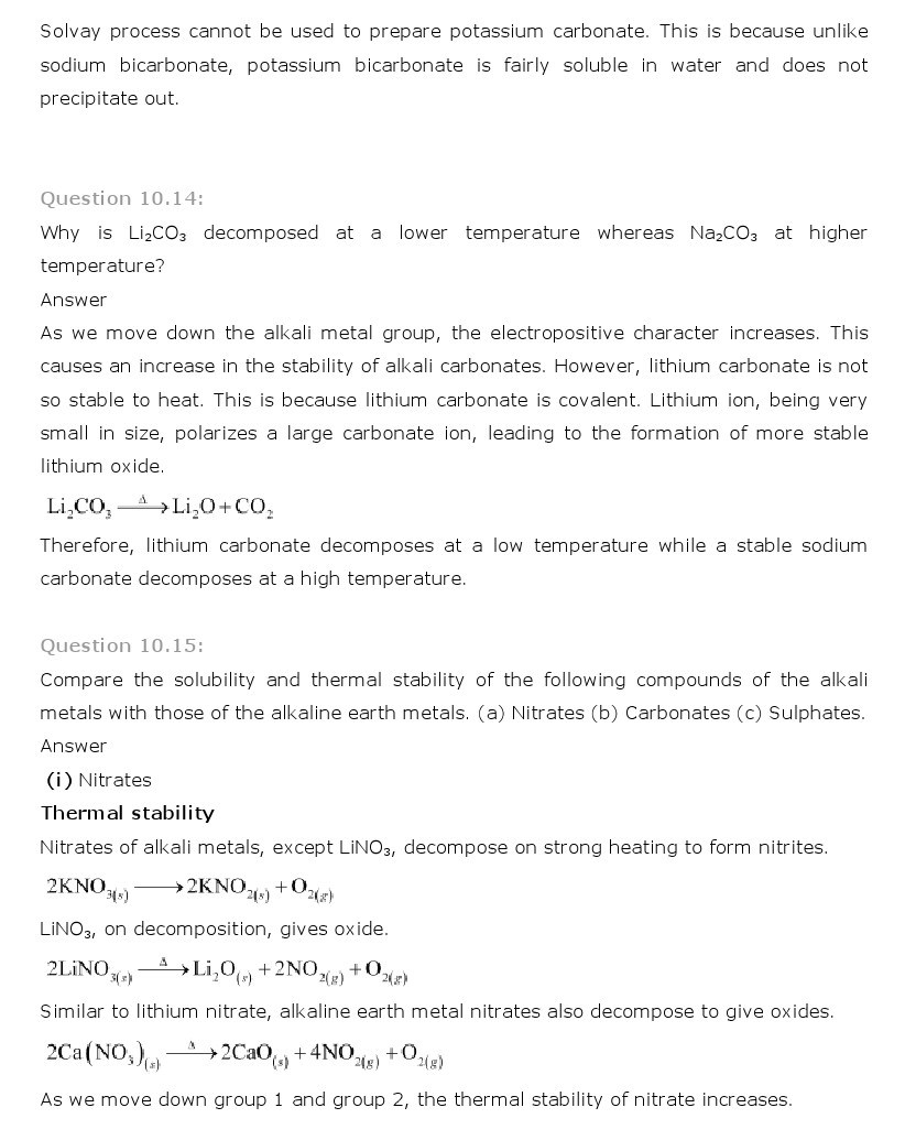 11th, Chemistry, The s- Block Elements 9