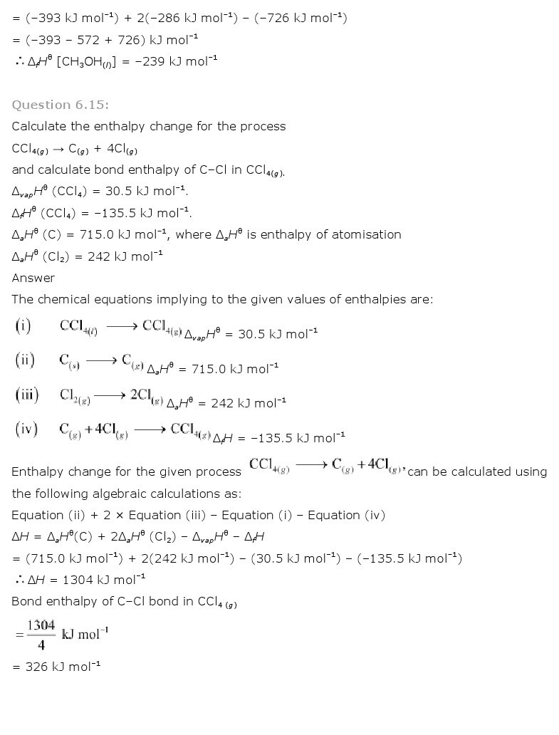 11th, Chemistry, Thermodynamics 8