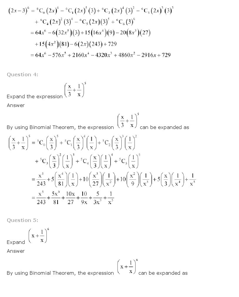 11th, Maths, Binomial Theorem 2