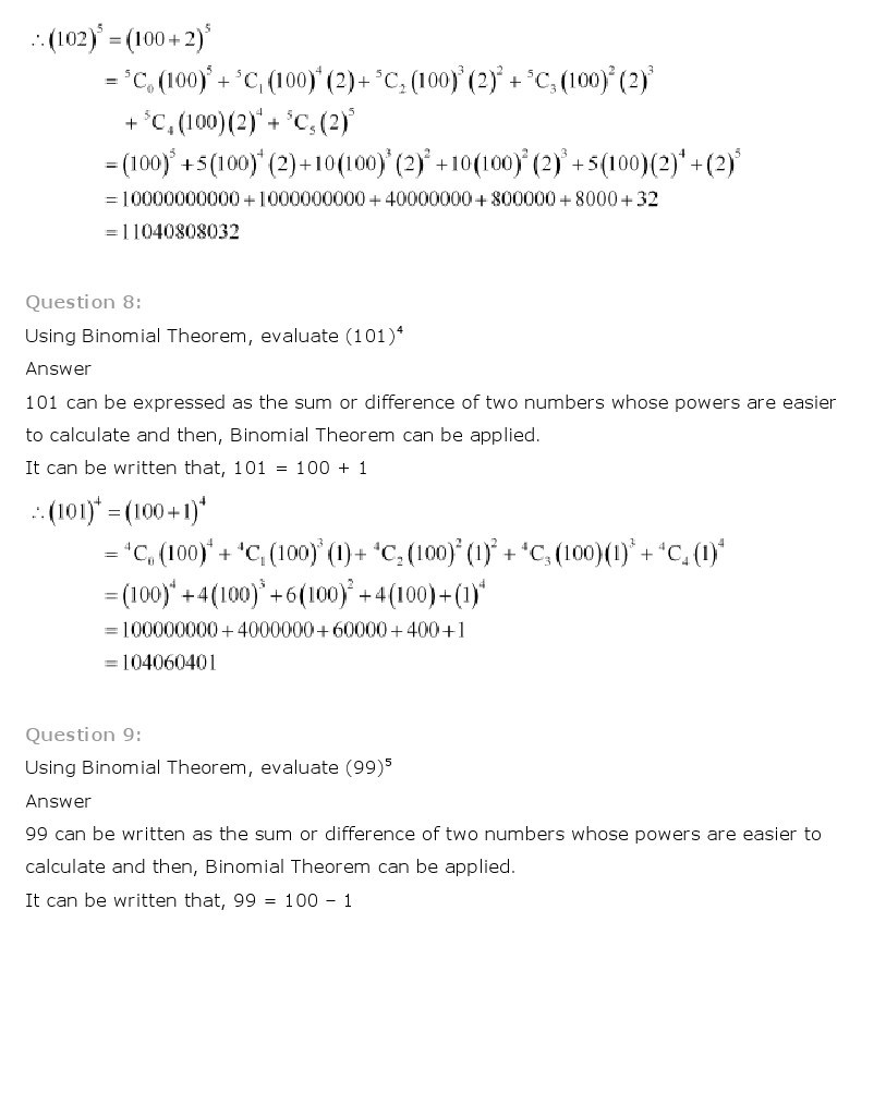 11th, Maths, Binomial Theorem 4