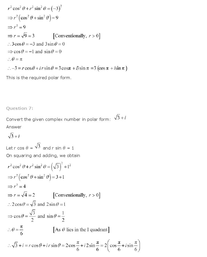 11th, Maths, Complex Numbers & Quadratic Equations 11