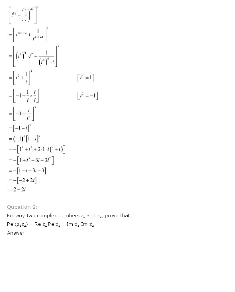 11th, Maths, Complex Numbers & Quadratic Equations 19