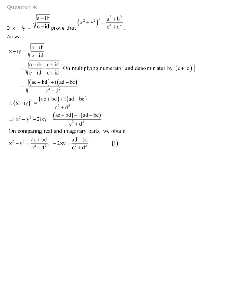 11th, Maths, Complex Numbers & Quadratic Equations 21