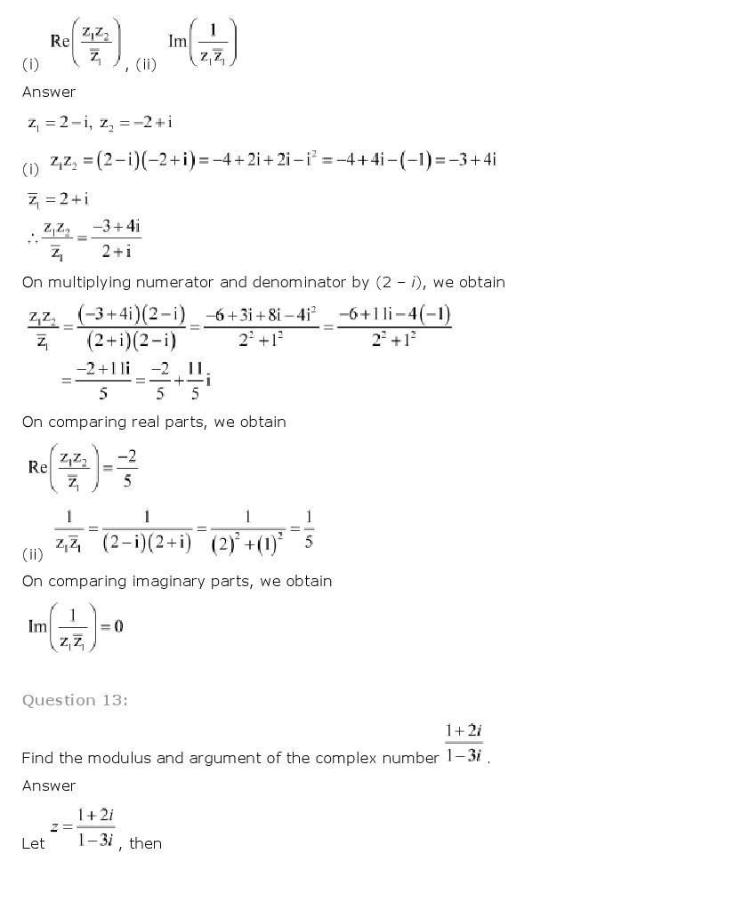 11th, Maths, Complex Numbers & Quadratic Equations 28