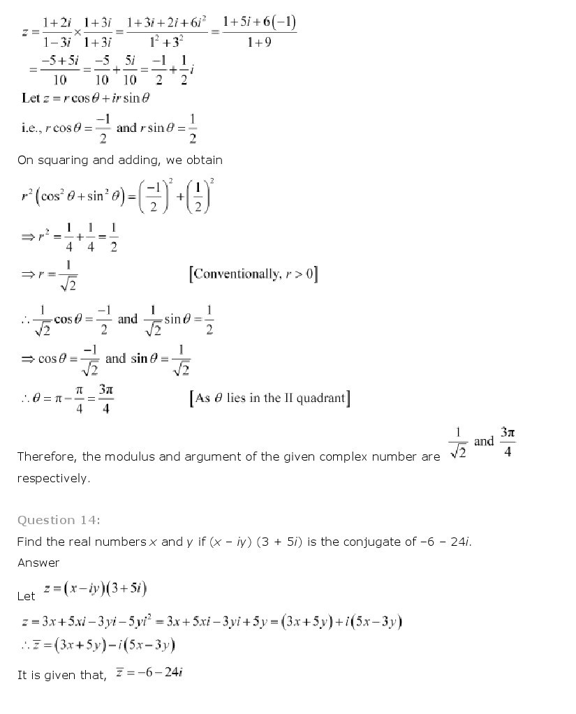 11th, Maths, Complex Numbers & Quadratic Equations 29